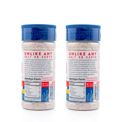 Redmond Real Sea Salt - Natural Unrefined Gluten Free Fine, 10 Ounce Shaker (2 Pack)