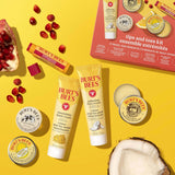Burt's Bees Tips and Toes Kit, 6 Travel Size Products, Pomegranate Moisturizing, Hydrating, and Nourishing