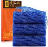 ujfqbh 3 pieces african bath sponge pink yellow purple exfoliating shower body scrubber