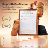 CASEKOO Cosmic Orange Glossy for iPhone 17 Pro Max Case [360 Spin Magnetic Stand][Fit for MagSafe][17FT Military Protection] Slim Hand-Polished Frame Titanium Alloy Sturdy Stand 6.9", Cosmic Orange