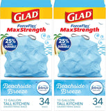 Glad Tall Kitchen Trash Bags 13 Gallon, MaxStrength Cherry Blossom Garbage Bags, Drawstring, 90 Count - Rayz Mart