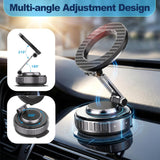 JOUJBAIL 2026 Upgraded Car Phone Holder for Magsafe [108LBS Ultra Suction] 360° Adjustable Vacuum Magnetic Phone Holder, Foldable Cell Phone Mount for iPhone 12-17 Series & Android, Great Gifts