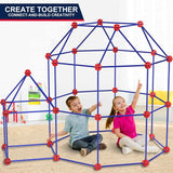 OleFun 180 Pack Fort Building Kits for Kids 4, 5, 6, 7, 8+ Year Old Boys & Girls, Creative STEM Building Toys for DIY Castles, Tunnels, Play Tent, Ideal Gifts for Aged 5-8