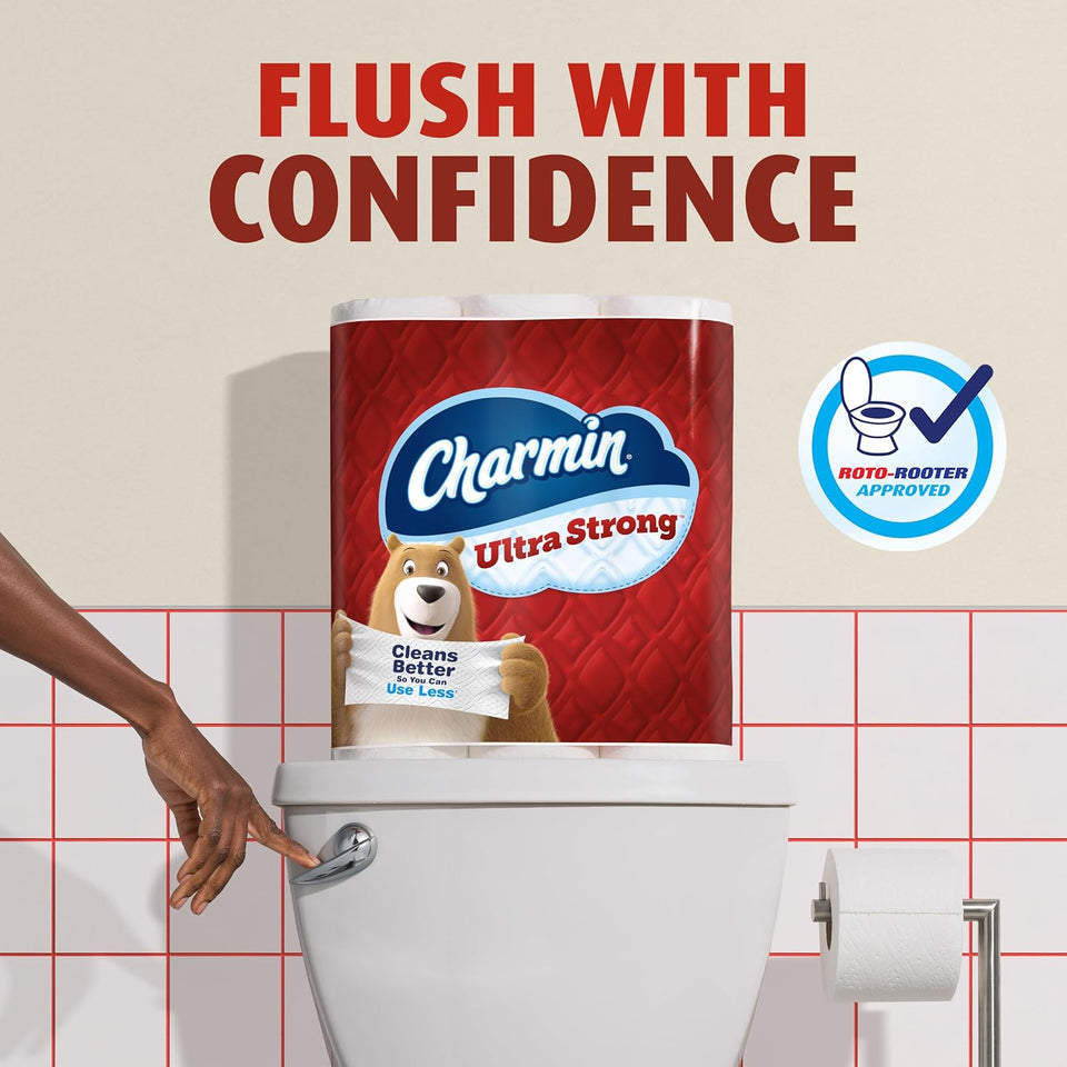 Charmin Ultra Strong Toilet Paper, 6 Mega Rolls = 24 Regular Rolls
