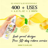 Clean-n-Fresh 100% Natural Citrus Poo Spray - Up to 400 Uses, Essential Oil Bathroom Deodorizer