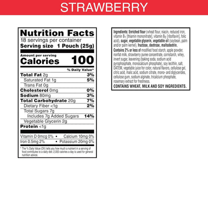 Special K Bar Pastry Crisps, 100 Calories, Breakfast Bars, Value Size, Strawberry, 15.84oz Box (36 Crisps)