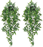Whonline Fake Hanging Plants, Artificial Small Potted Plants for Indoor Outdoor Aesthetic Office Living Room Shelf Decor (1 Pack)