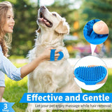 comotech 6pcs dog bath brush & toothbrush adjustable handle shampoo for short & long haired dogs & cats pet supplies blue