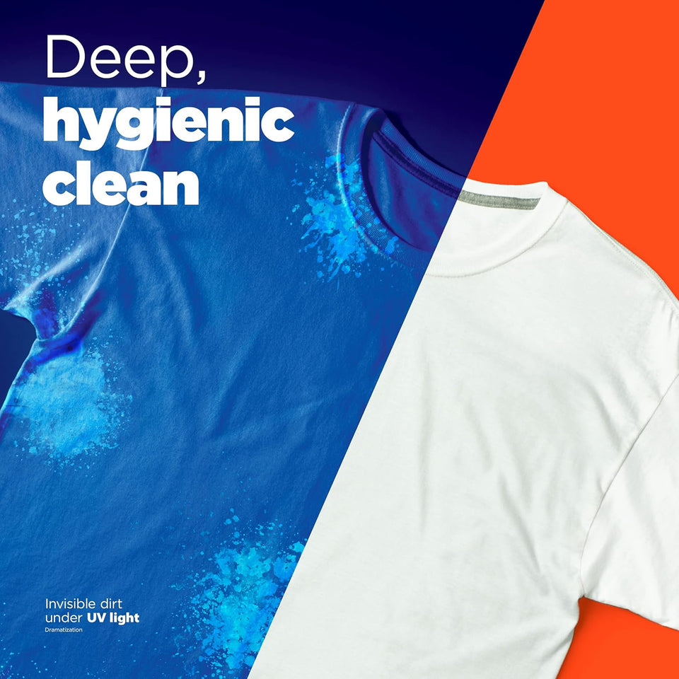 Tide Hygienic Clean Heavy 10x Duty Power PODS Laundry Detergent Pacs Original 63 count For Visible and Invisible Dirt (Pack of 1)