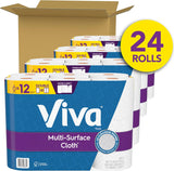 Viva Multi-Surface Cloth Paper Towels, 24 Double Rolls, 110 Sheets Per Roll, 4 Packs of 6