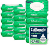 Cottonelle Fresh Feel Flushable Wet Wipes, Adult Wet Wipes, 8 Flip-Top Packs, 42 Wipes Per Pack (336 Total Wipes), Packaging May Vary
