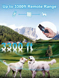 Bousnic 2-Dog Shock Collar for large medium small dogs (5-120Lbs) with rechargeable remote and waterproof training