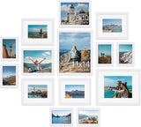 Vittanly 10 Pack Picture Frames Collage Wall Decor, Gallery Wall Frame Set for Wall or Tabletop Display, Engineered Wood and Shatter-resistant Plexiglass, Multi Sizes with 8x10, 5x7, 4x6 Frames, Black