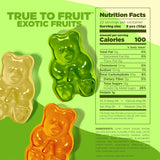 albanese world's best true to fruit exotic fruits, 25oz bag, 8 flavors, soft gummy bears, share size