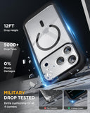 Miracase for iPhone 17 Pro Max Case 6.9" Full-Body Phone Case with Built-in Glass Screen Protector& Full Camera Protector, Camera Control [Magnetic with MagSafe] Drop Proof 17 ProMax Cover, Black