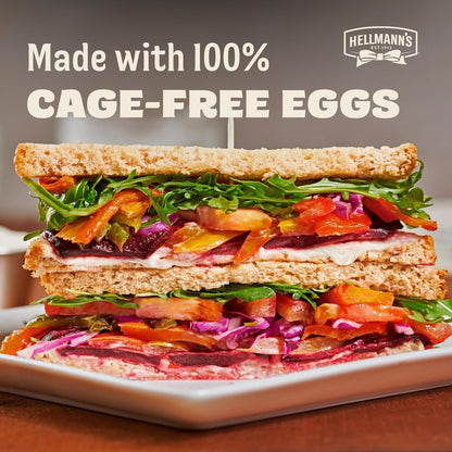 Hellmann's Real Mayonnaise Jar, Condiment for Sandwiches, Salads, Mayo Made with 100% Cage Free Eggs, Gluten Free, Vegetarian, Kosher, 1 Gallon, 128 oz (Pack of 1)
