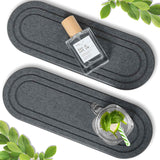 3PCS Water Absorbing Stone Tray, DryingNeat Diatomite Stone Sink Tray, Instant Dry Sink Coasters, Kitchen Sponge Hand Soap Holder, Countertop Fast Drying Counter Trays,8 * 4inch and 4 * 4inch