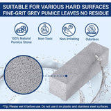 2 Pack Pumice Stone Toilet Cleaner Extra Long Handle for Removing Bowl Ring Pool Bathroom