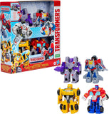 Transformers 4.5-inch Autobot and Decepticon action figures for kids aged 3 and up, multipack of 4