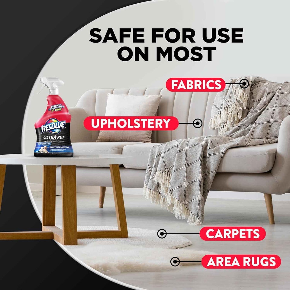 Resolve Ultra Pet Carpet Cleaner Spray for tough stains and odors, 32oz bottle, 1 pack