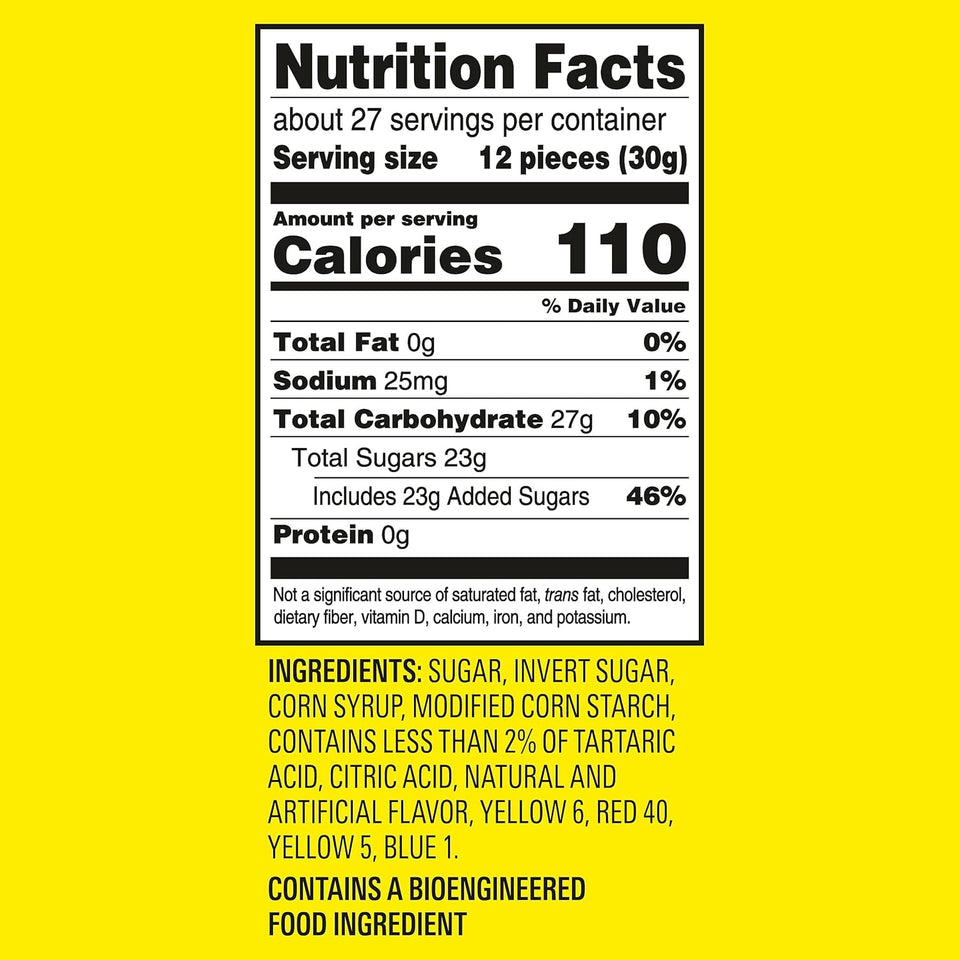 sour patch kids assorted fruits family size 1.8 lb bag chewy snacks