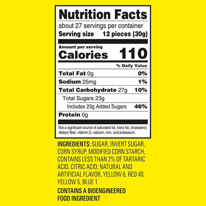 Chewy & Soft Sour Patch Kids, Assorted Fruits, Family Size, 1.8 lb