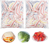 Homelove 100pcs Plastic Bowl Covers Food Cover Dish Covers, Reusable Elastic Stretch Fresh Keeping Bags, Kitchen Dining Plate Bread Proofing Food Storage Covers, Universal Kitchen Plastic Wrap