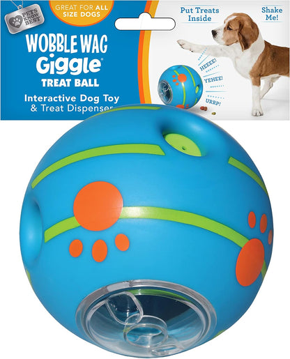 Wobble Wag Giggle Ball | Rolling Enrichment Toy for Fun Playtime, Interactive Play for Indoor or Outdoor, Keeps Dogs & Puppies Large, Medium or Small Busy & Moving, As Seen on TV | Pack of 1