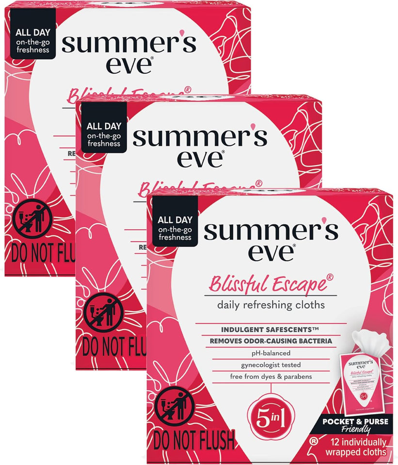 Summer's Eve 12-count Ultimate Odor Protection Daily Feminine Wipes with pH-balanced boric acid formula