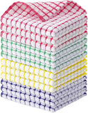Kitinjoy Cotton 8 Pack Terry Kitchen Dish Cloths, 12 x 12 Inches Super Soft and Absorbent Dish Rags, Quick Drying Dish Towels for Washing Dishes, Mixed Color