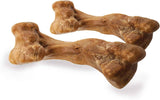 Nylabone Healthy Edibles WILD Natural Longer-Lasting Bison Flavor Bone Chew Treats for Dogs, Medium - Up to 35 lbs (2 Count)