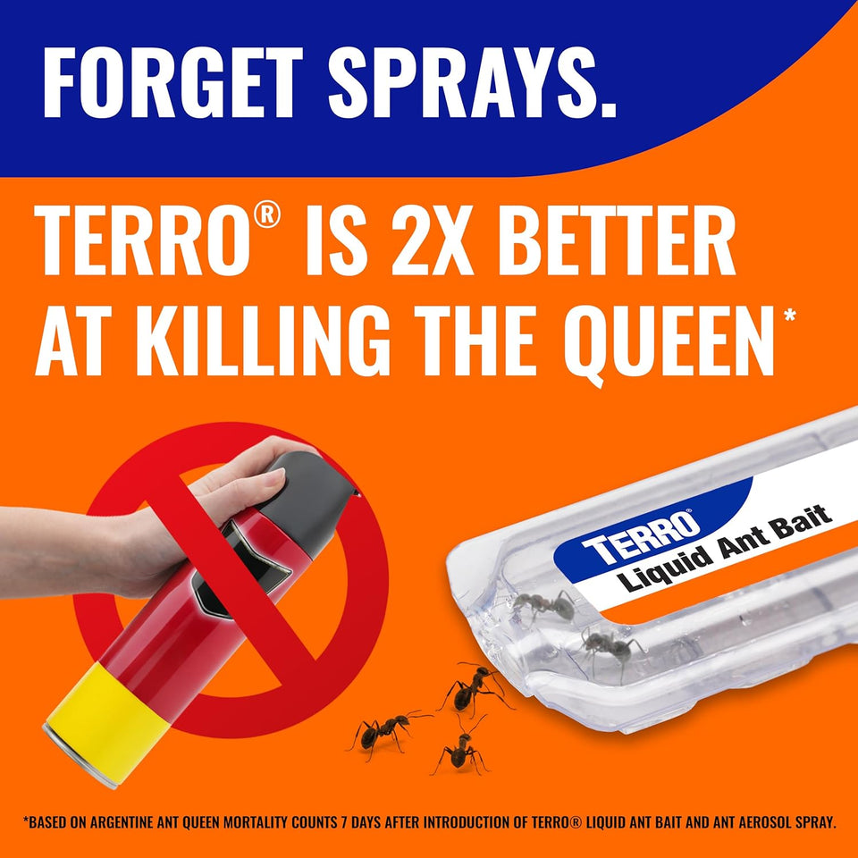 TERRO Ant Killer Bait Stations T300B - Liquid Bait to Eliminate Ants - Bait System - 12 Count Stations for Effective Indoor Ant Control