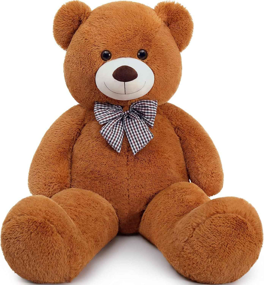 MaoGoLan Giant Teddy Bear 4 Feet,Adorable and Cuddly Big Bear Stuffed Animal 47", Classic Teddy Bear Plush Gift Decoration for Baby Shower,Party,Birthday,Valentines Day,Tan