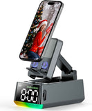 Bluetooth Speaker Birthday Gift for Men:Induction Cell Phone Stand HD Sound Valentines Gifts For Him Her Adult Teen,Anti-Slip Phone Holder Kitchen Gadget Women Mom Wife,Dad Husband Boyfriend(Black)
