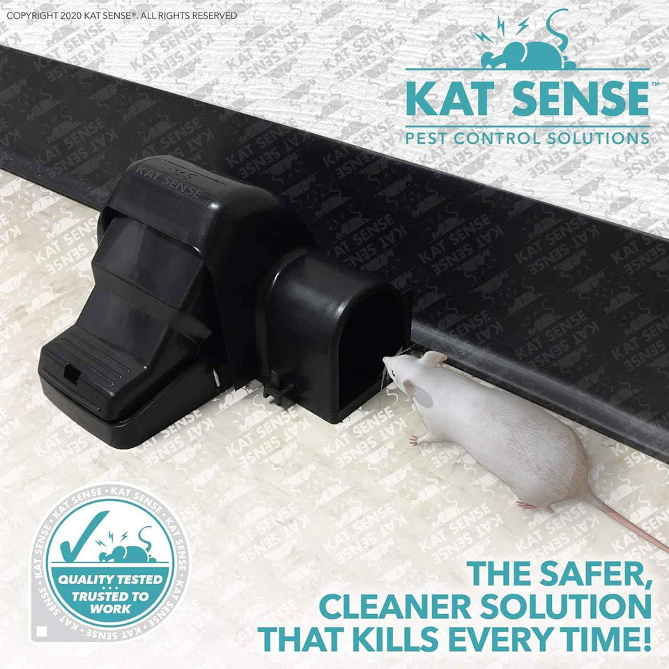 2-pack humane rat killer traps by Kat Sense for indoor & outdoor use, reusable pest control