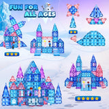 Magnetic Tiles 102pcs with 2 Stairs 2 Dolls Princess Castle Building Girls Toys Age 4-8 Magnetic Blocks Birthday Xmas Gifts for Girls Toys for 3, 8+ Year OldMagnetic Tiles 102pcs with 2 Stairs 2 Dolls Princess Castle Building Girls Toys