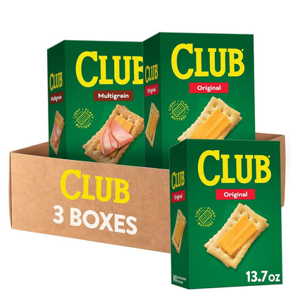 Club Crackers, Lunch Snacks, Snack Crackers, Variety Pack (3 Boxes)