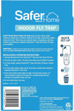 Safer Home Indoor Fruit Fly Gnat Trap with UV LED Lights - 400 Sq Ft Coverage - 1 Device + 5 StickyTech Glue Cards