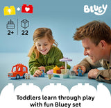 LEGO DUPLO Bluey Ice Cream Trip with Bluey - Toddler Toy for Kids, Boys, and Girls Ages 2+ - Includes Figure and Ice Cream Stand - Sensory Toy for Pretend Play - Preschool Gift Idea - 10458