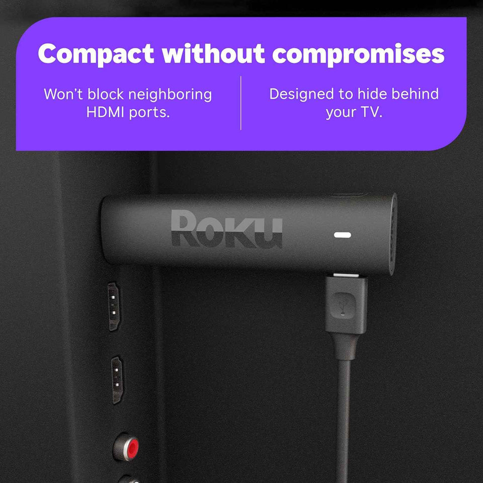 Roku Streaming Stick 4K - 4K TV Streaming Device with Voice Remote and Long-Range Wi-Fi