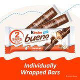 kinder bueno milk chocolate bars with hazelnut cream bulk 20 pack
