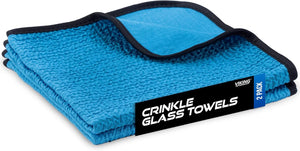 viking glass microfiber cleaning cloth 2 pack blue 16x16 inch for car and home