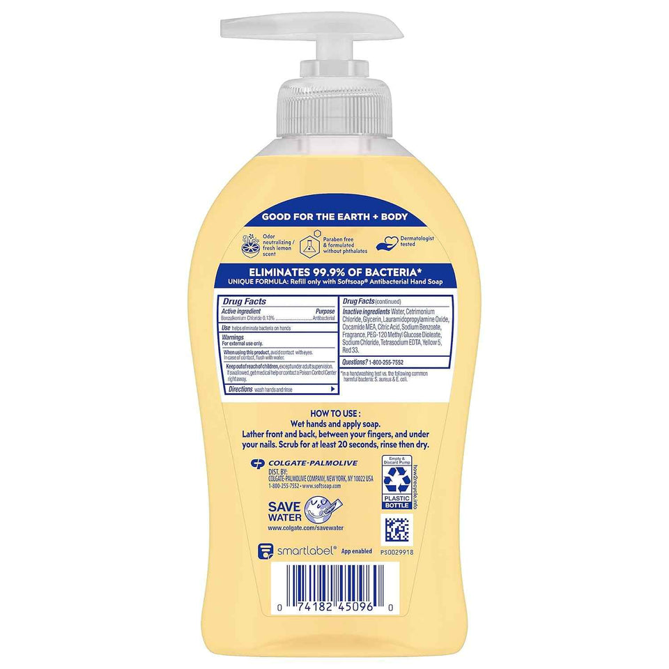 Softsoap Antibacterial Liquid Hand Soap, Kitchen Fresh Hand Soap, 11.25 Fl Oz (Pack of 6)