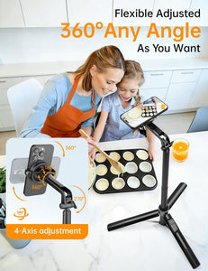 70" Magnetic Phone Tripod, Selfie Stick Tripod for iPhone Magsafe with Rechargeable Remote & 2 in 1 Magnetic Holder, Portable Cellphone Stand for Recording Travel, Compatible with iPhone and Android