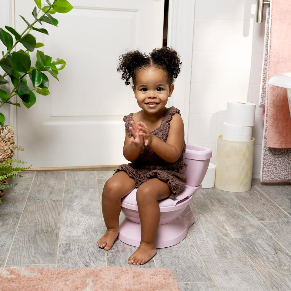 Ingenuity My Size Potty Pro in Pink, Infant Potty Training Toilet, Lifelike Flushing Sound, for Ages 18 Months, Up to 50 Pounds