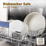 SENSARTE 24-piece non-stick cookware set with detachable handle, induction compatible, RV safe, dishwasher and oven safe (white)