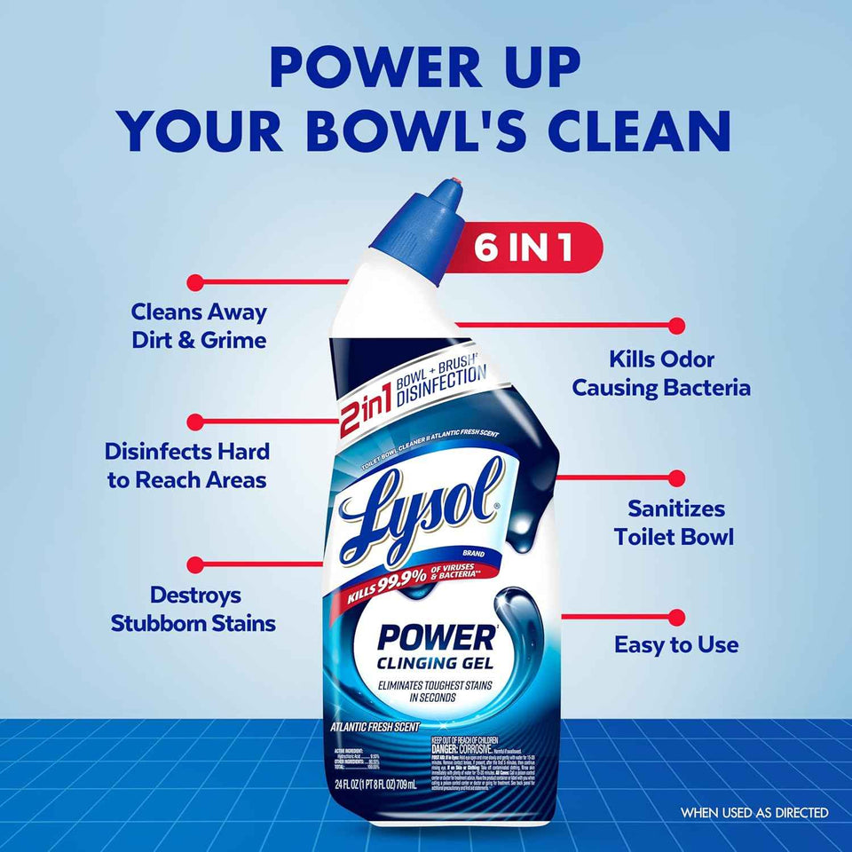 Lysol max strength toilet bowl cleaner 24 oz 4-pack