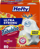 Hefty Ultra Strong 13 Gallon Trash Bags with 6-in-1 Protection and Citrus Scent for Kitchen Waste