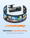 70mai Dash Cam M310, Dash Camera for Cars 1296P QHD, Smart Dash Cam Front Built in WiFi, 130° Wide-Angle FOV, WDR, Night Vision, iOS/Android Mobile App, Loop Recording, Parking Monitor, Time-Lapse