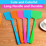 Fly Swatter,5 Pack Plastic Heavy Duty Manual Fly Killer, Long Handle Flyswatter, Large Bug Swatters That Work for Indoor and Outdoor